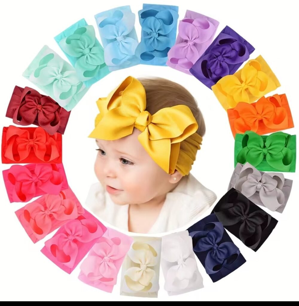 Shein baby girl big bow bands
pack of 5 - Image 2
