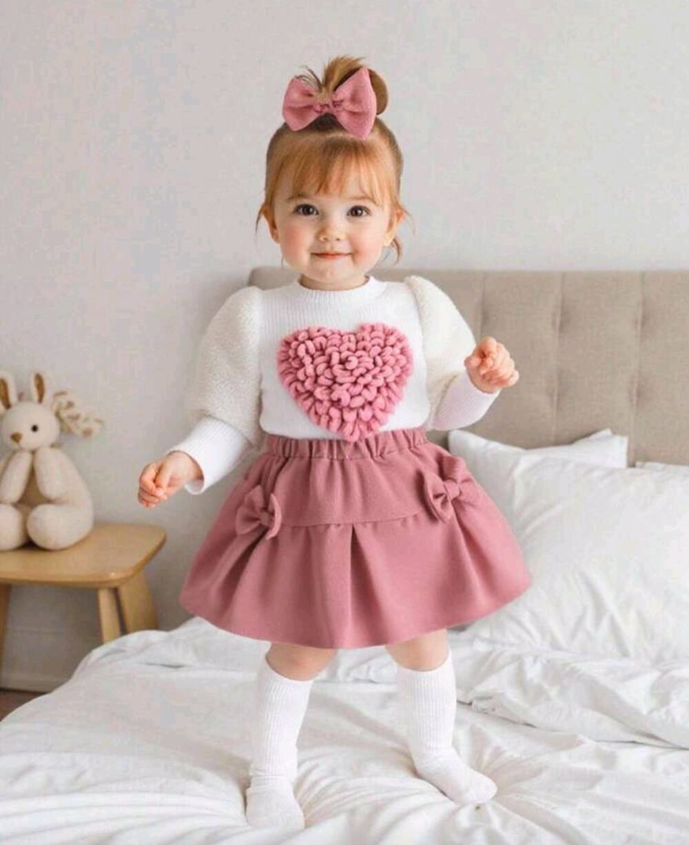 Shein kids girls  available with cap
dress
1-4 year - Image 1