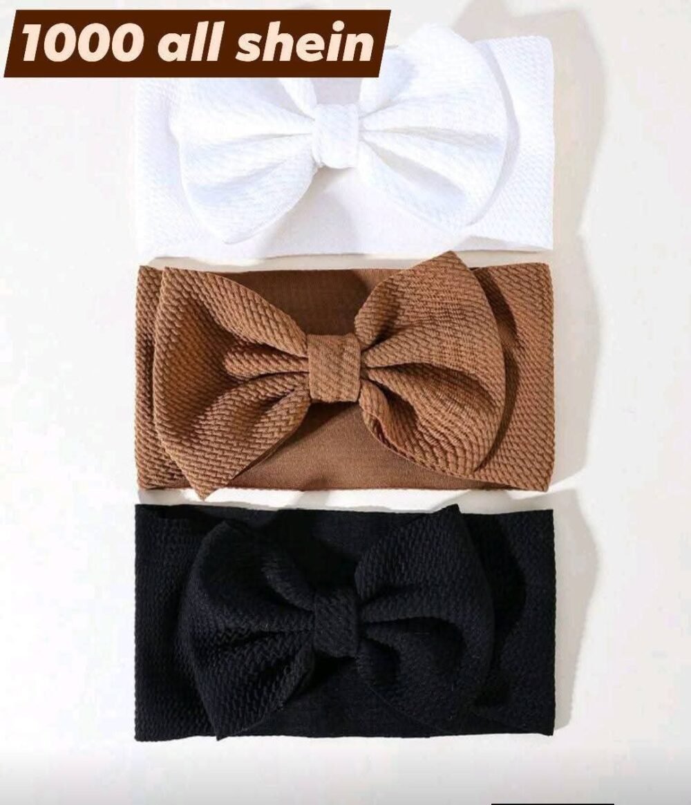 2026/02/1000030048.jpg Shein baby girl band set big size bow
pack of 3 - Image 1