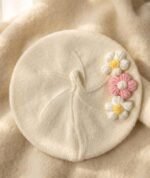 Little Girls Beret Hat Winter Warm Beanie Cap Toddler French Style Knit Hat only one colour - Image 2