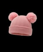 Unisex baby/ kids double pompom beanie cap - Image 2