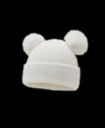 Unisex baby/ kids double pompom beanie cap