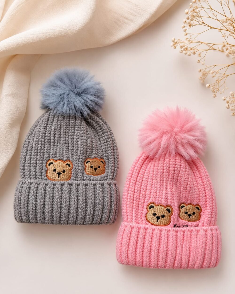 Cartoon Baby Bear Winter Cap - Image 1