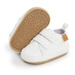 Baby Boys Girls  unisexSneakers Anti-Slip Oxford Loafer Flats Infant Toddler PU Leather Soft Sole Baby Shoes 12-18 Months 3 White - Image 2