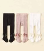 3 Pairs Girls Tight Leggings,  Knitted Thermal Pants, Girls Tights For Spring Autumn Winter