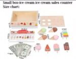 Wooden imported high quality pretend play icecream counter set best for kids / babies