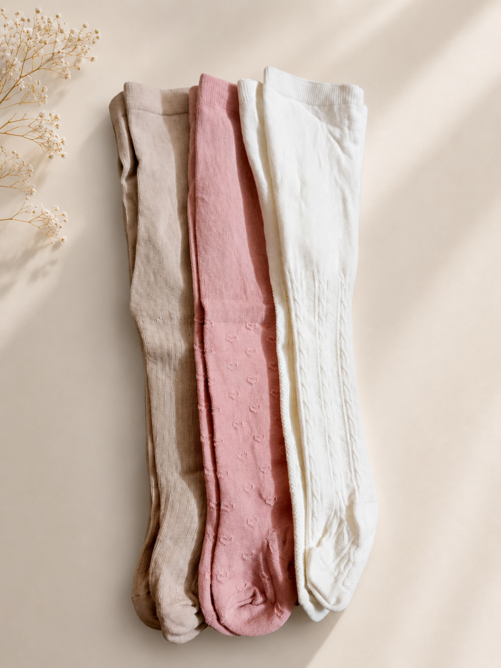 3 pcs Soft & comfortable baby leggings in beautiful pastel shades
6-9 month - Image 1