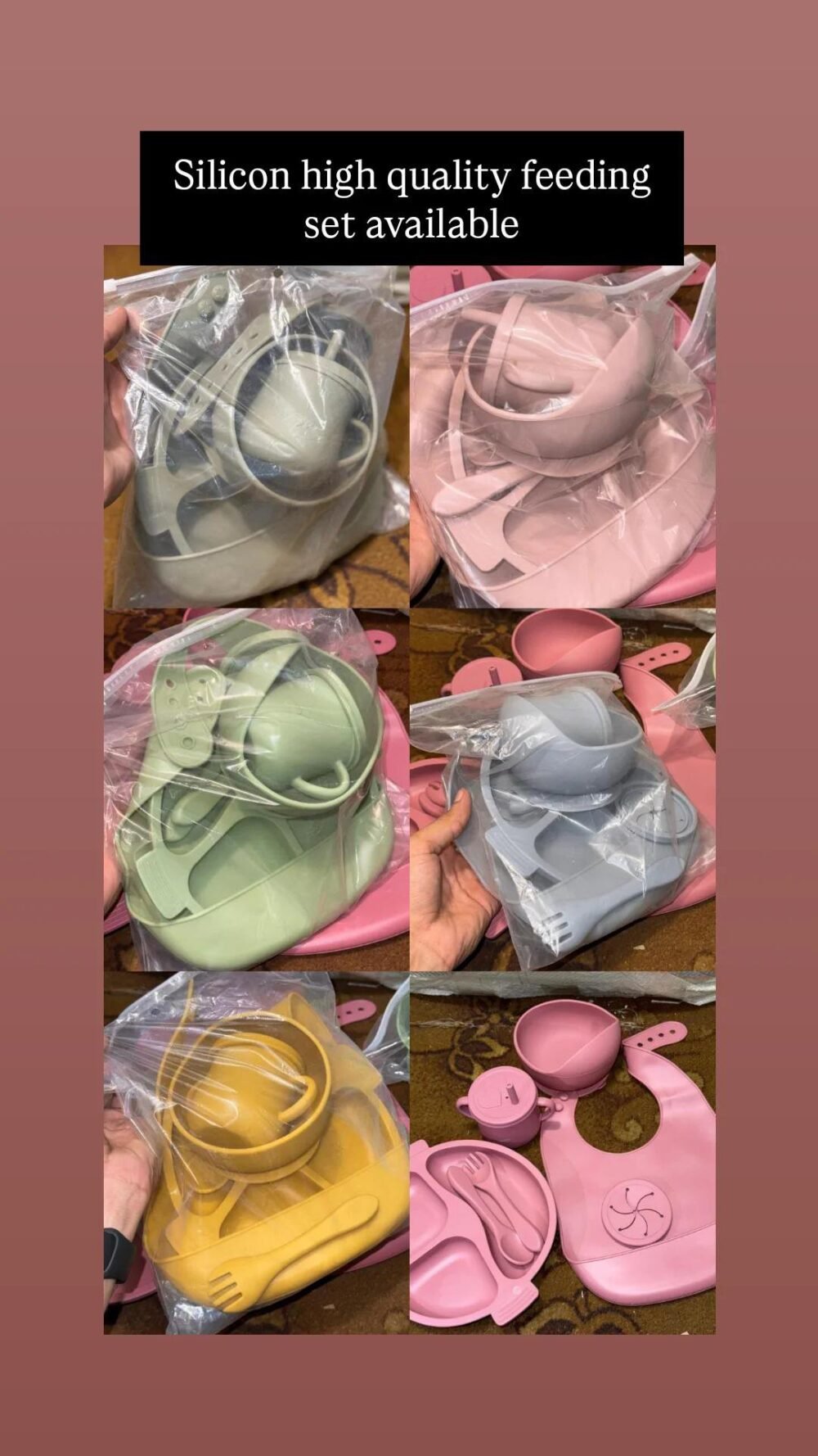 Silicone Baby Feeding Set Baby Led Weaning Utensils Set Includes Suction Bowl and Plate, Baby Spoon and Fork, Sippy Cup with Straw, Baby Feeding Supplies
random colours - Image 1