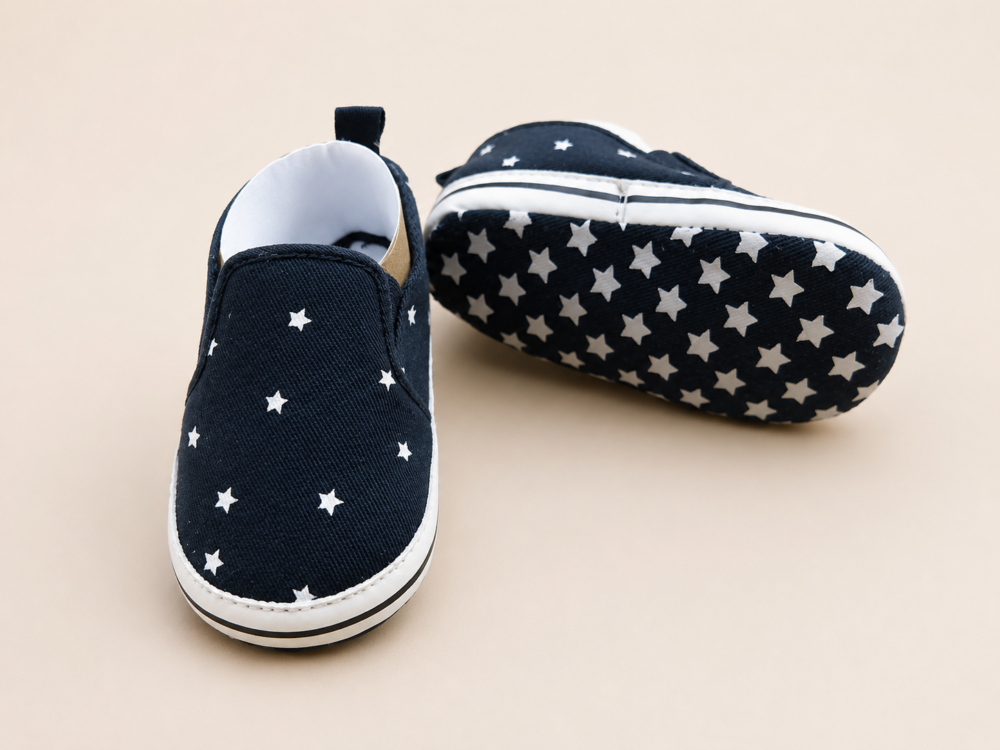 Cute star baby canvas  unisex shoes6-18 month - Image 1