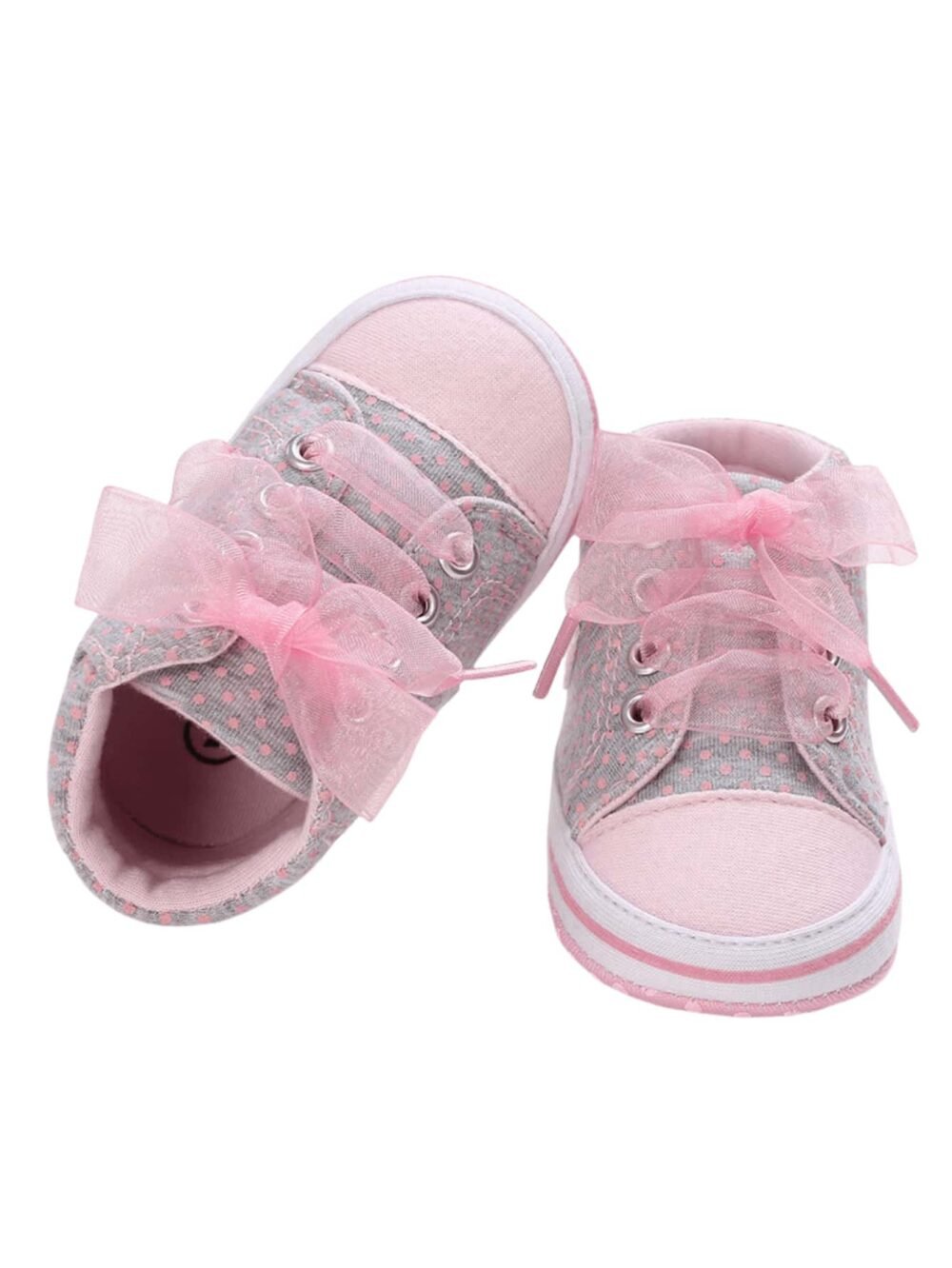Pink baby girl shoes with anti slip sole size 3 till 12 month - Image 1