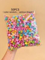 50 pcs Cute candy kids/ baby mini hair claws in cute little bag for daily use hair styles - Image 3