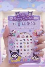 Cute character kawai cartoons baby kids nail art sticker sheet pack of 4 
random character - Image 2