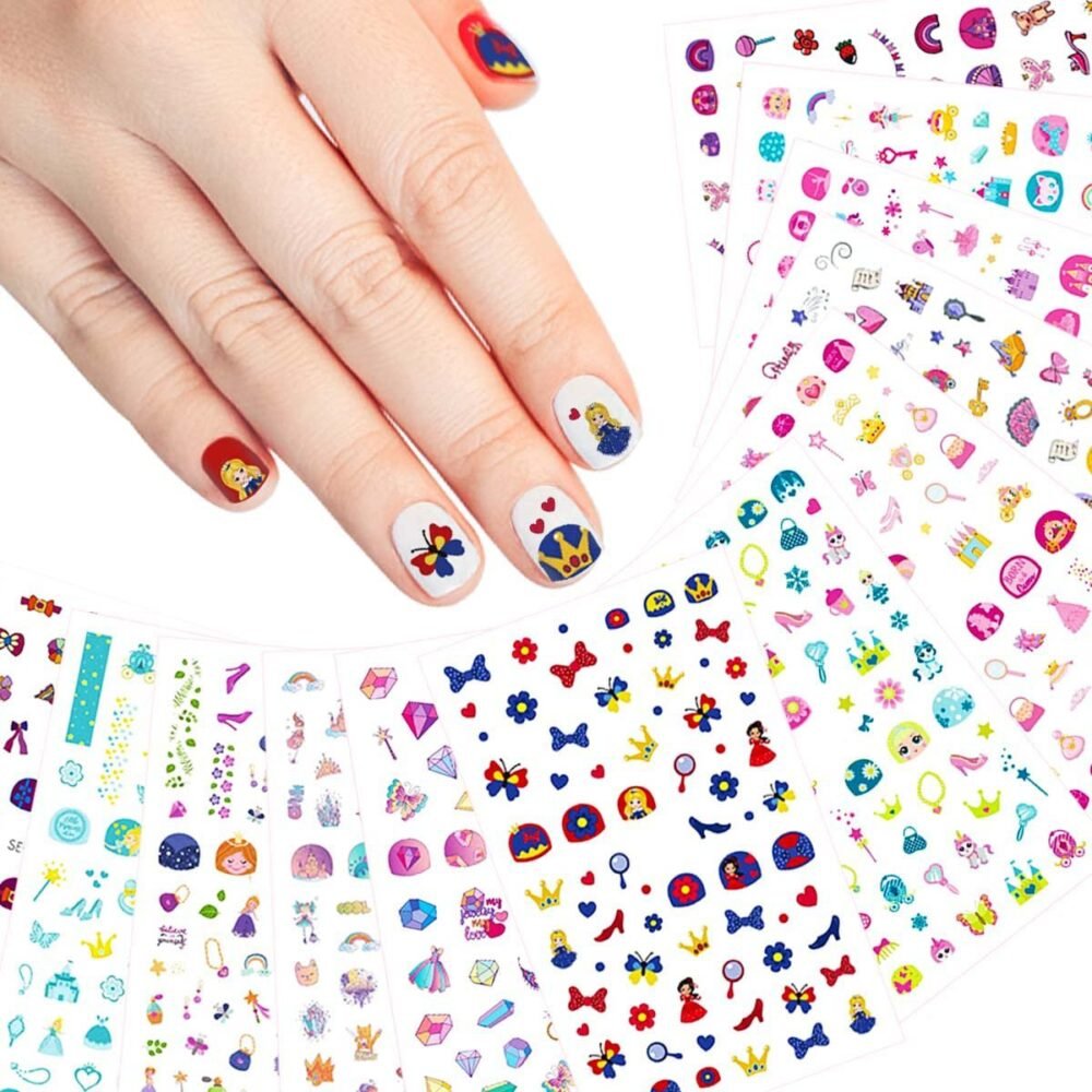 Cute character kawai cartoons baby kids nail art sticker sheet pack of 4 
random character - Image 3