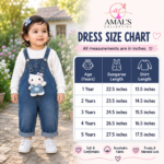 Classic 2pc blue denim baby salopet features a charming Hello Kitty plush character with white shirt - Image 2
