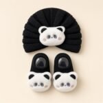 Animal Face Baby Turban & Booties Set 0-2 years - Image 4