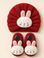 Animal Face Baby Turban & Booties Set 0-2 years - Image 2