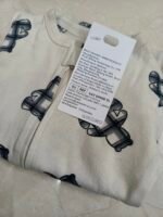 Baby gap playful plaid bear print and convenient zipper closure. Complete with anti-slip grips on the feet - Image 3