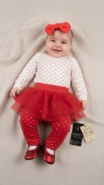 Baby girl 4pc adorable set imported including shoes, band dress - Image 2