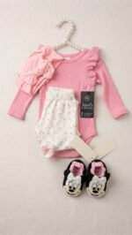 Baby girl 4 pc imported set including shoes, band, dress