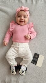 Baby girl 4 pc imported set including shoes, band, dress - Image 2