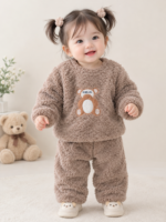 Cozy cute bear 🐻 style plush blanket stuff 2pc set